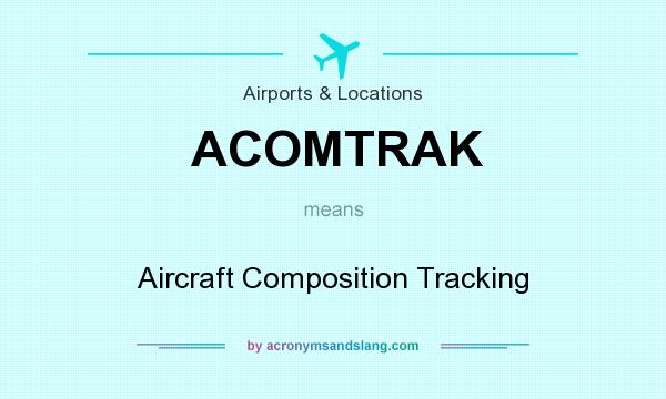 What does ACOMTRAK mean? It stands for Aircraft Composition Tracking