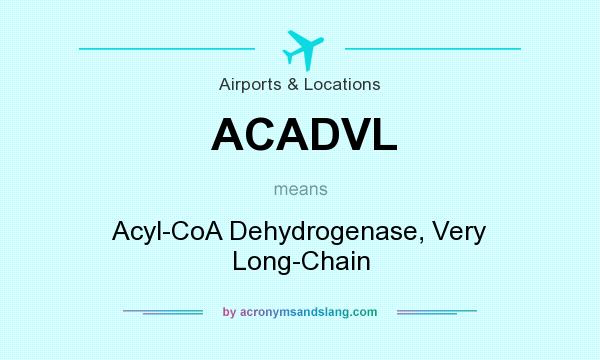 What does ACADVL mean? It stands for Acyl-CoA Dehydrogenase, Very Long-Chain