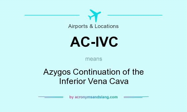 What does AC-IVC mean? It stands for Azygos Continuation of the Inferior Vena Cava