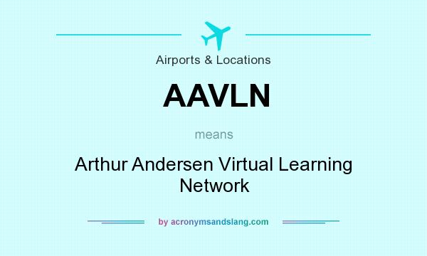 What does AAVLN mean? It stands for Arthur Andersen Virtual Learning Network