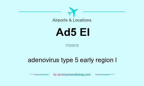 What does Ad5 EI mean? It stands for adenovirus type 5 early region I