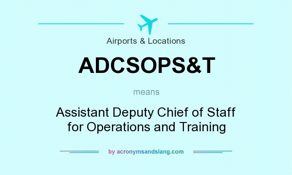 What does ADCSOPS&T mean? It stands for Assistant Deputy Chief of Staff for Operations and Training