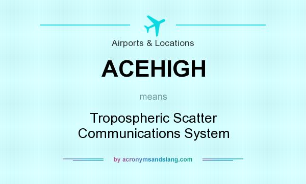 What does ACEHIGH mean? It stands for Tropospheric Scatter Communications System