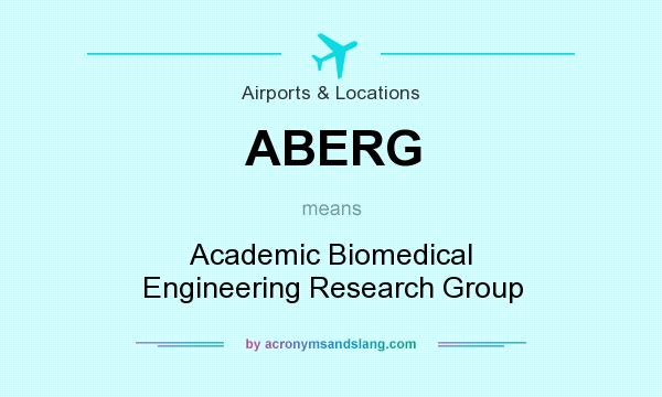 What does ABERG mean? It stands for Academic Biomedical Engineering Research Group