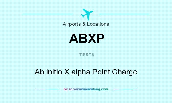 What does ABXP mean? It stands for Ab initio X.alpha Point Charge