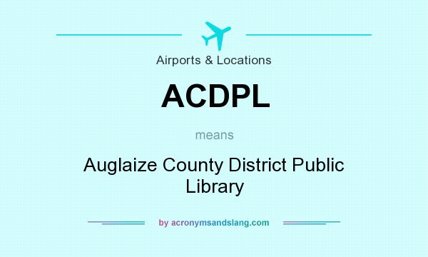 What does ACDPL mean? It stands for Auglaize County District Public Library