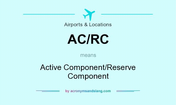What does AC/RC mean? It stands for Active Component/Reserve Component
