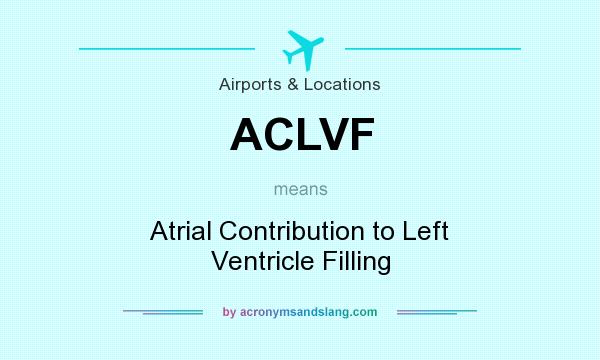What does ACLVF mean? It stands for Atrial Contribution to Left Ventricle Filling