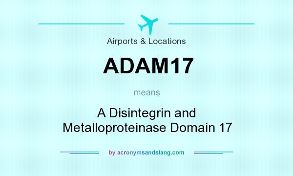 What does ADAM17 mean? It stands for A Disintegrin and Metalloproteinase Domain 17