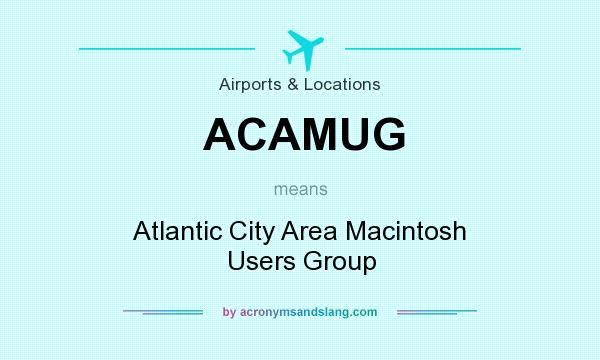 What does ACAMUG mean? It stands for Atlantic City Area Macintosh Users Group