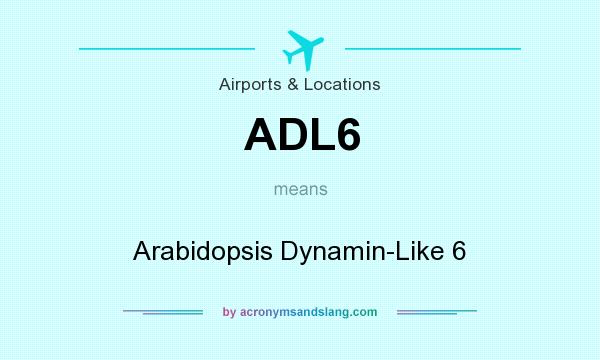 What does ADL6 mean? It stands for Arabidopsis Dynamin-Like 6
