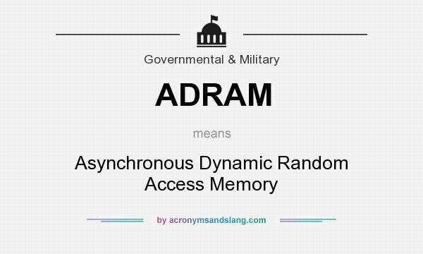 What does ADRAM mean? It stands for Asynchronous Dynamic Random Access Memory