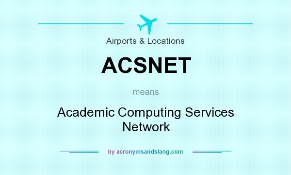 What does ACSNET mean? It stands for Academic Computing Services Network