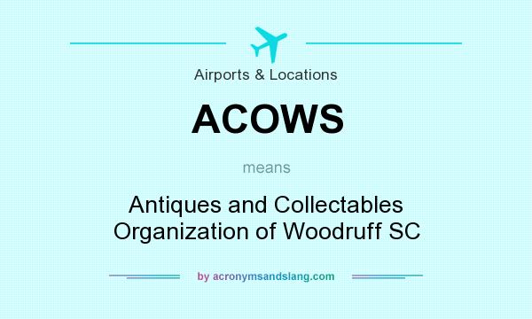 What does ACOWS mean? It stands for Antiques and Collectables Organization of Woodruff SC