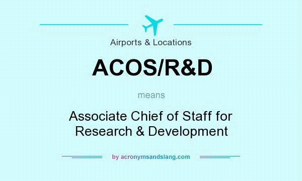 What does ACOS/R&D mean? It stands for Associate Chief of Staff for Research & Development