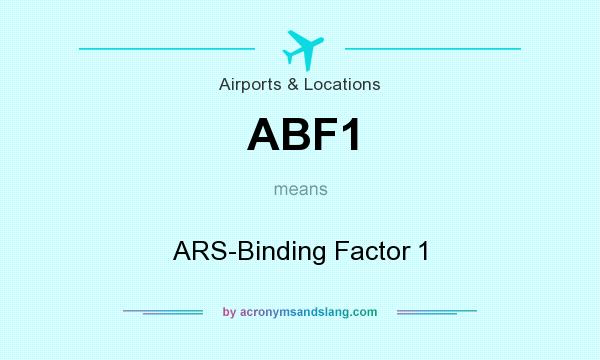 What does ABF1 mean? It stands for ARS-Binding Factor 1