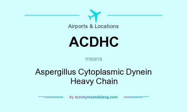 What does ACDHC mean? It stands for Aspergillus Cytoplasmic Dynein Heavy Chain