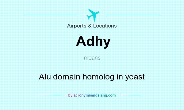What does Adhy mean? It stands for Alu domain homolog in yeast