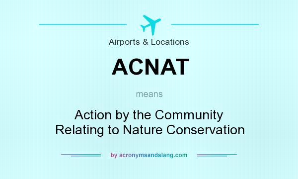What does ACNAT mean? It stands for Action by the Community Relating to Nature Conservation