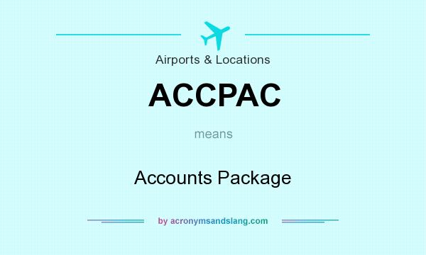 What does ACCPAC mean? It stands for Accounts Package
