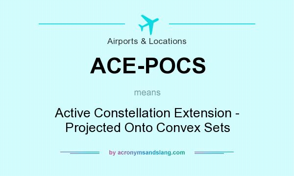 What does ACE-POCS mean? It stands for Active Constellation Extension - Projected Onto Convex Sets