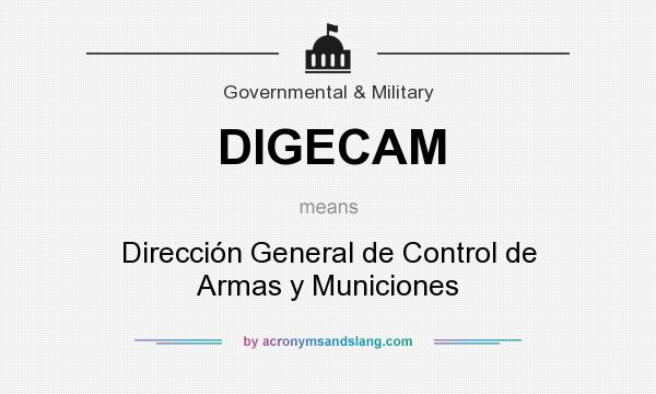 What does DIGECAM mean? It stands for Dirección General de Control de Armas y Municiones