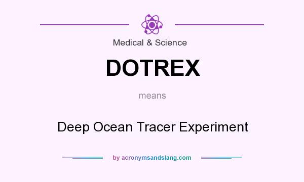 What does DOTREX mean? It stands for Deep Ocean Tracer Experiment