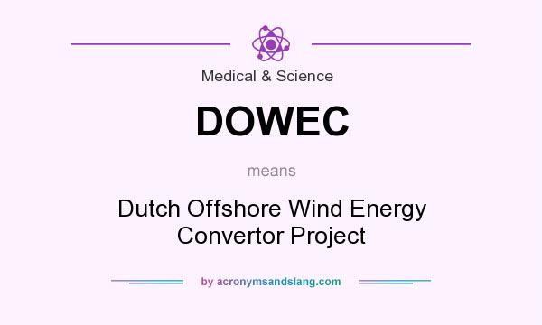 What does DOWEC mean? It stands for Dutch Offshore Wind Energy Convertor Project