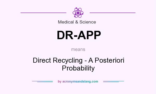 What does DR-APP mean? It stands for Direct Recycling - A Posteriori Probability