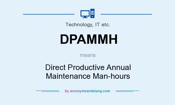 What does DPAMMH mean? It stands for Direct Productive Annual Maintenance Man-hours