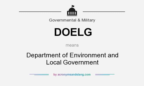 What does DOELG mean? It stands for Department of Environment and Local Government