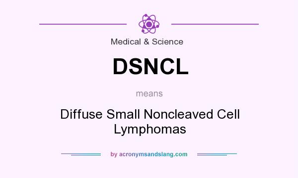 What does DSNCL mean? It stands for Diffuse Small Noncleaved Cell Lymphomas