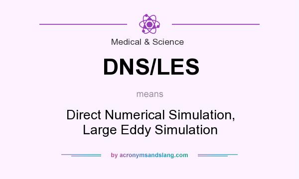 What does DNS/LES mean? It stands for Direct Numerical Simulation, Large Eddy Simulation