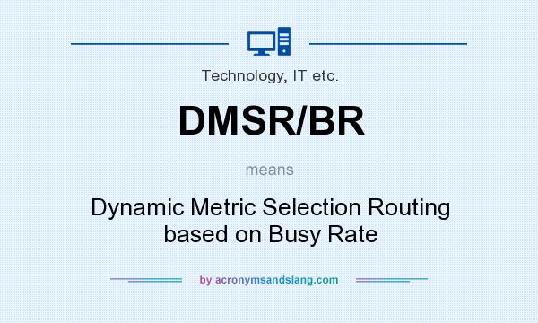 What does DMSR/BR mean? It stands for Dynamic Metric Selection Routing based on Busy Rate