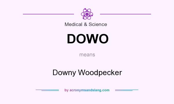 What does DOWO mean? It stands for Downy Woodpecker