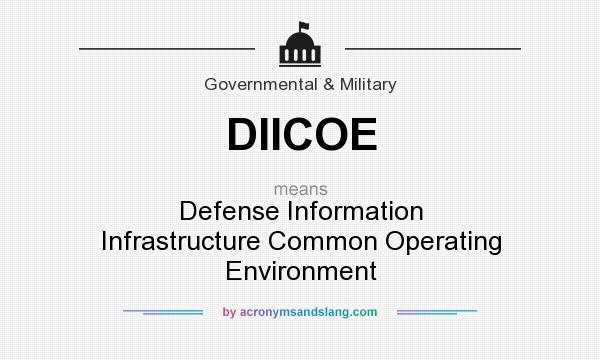 What does DIICOE mean? It stands for Defense Information Infrastructure Common Operating Environment