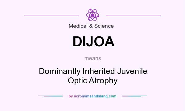 What does DIJOA mean? It stands for Dominantly Inherited Juvenile Optic Atrophy