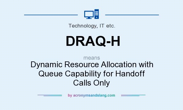 What does DRAQ-H mean? It stands for Dynamic Resource Allocation with Queue Capability for Handoff Calls Only