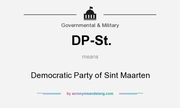 What does DP-St. mean? It stands for Democratic Party of Sint Maarten