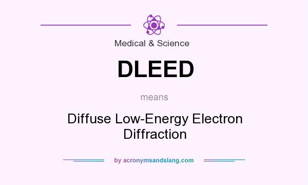 What does DLEED mean? It stands for Diffuse Low-Energy Electron Diffraction