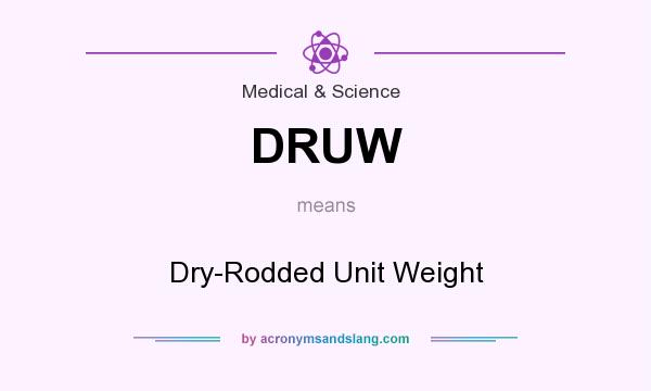 What does DRUW mean? It stands for Dry-Rodded Unit Weight