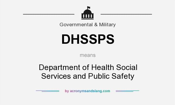 What does DHSSPS mean? It stands for Department of Health Social Services and Public Safety