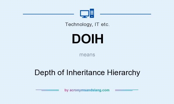 What does DOIH mean? It stands for Depth of Inheritance Hierarchy