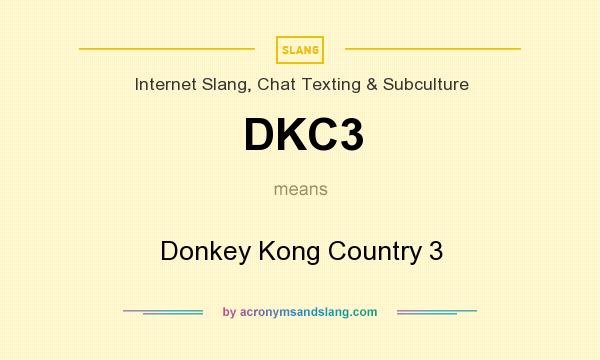 What does DKC3 mean? It stands for Donkey Kong Country 3