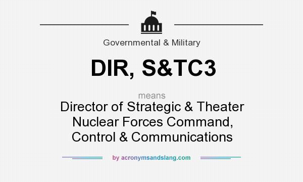 What does DIR, S&TC3 mean? It stands for Director of Strategic & Theater Nuclear Forces Command, Control & Communications
