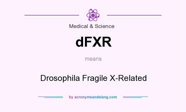 What does dFXR mean? It stands for Drosophila Fragile X-Related