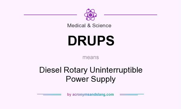 What does DRUPS mean? It stands for Diesel Rotary Uninterruptible Power Supply