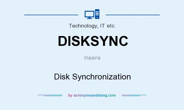 What does DISKSYNC mean? It stands for Disk Synchronization
