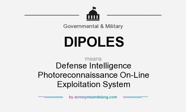 What does DIPOLES mean? It stands for Defense Intelligence Photoreconnaissance On-Line Exploitation System