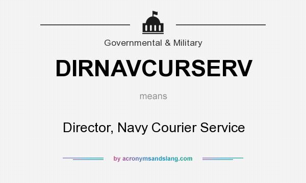 What does DIRNAVCURSERV mean? It stands for Director, Navy Courier Service